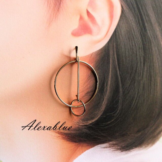 ダブルフープピアス