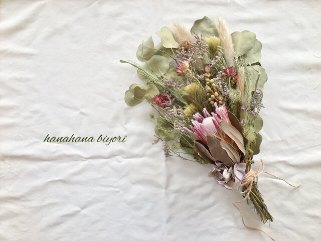 ワイルドフラワー　ナチュラル　草原　スワッグ　ブーケ　ドライフラワー ドライフラワーのブーケ・スワッグ ワイルドフラワー (Rubyred