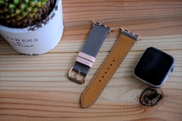 高級革使用 アップルウォッチバンド 腕時計 ベルト フランス産エプソン