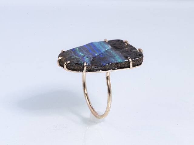 ハリックァ K18 ボルダーオパール リング Boulder Opal 1.72 オパール