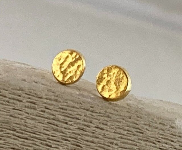 ⭐️土日限定価格⭐️にじみプリントコート極美品❣️ K24 Pure Gold Moon ◇小さな純金の満月◇リサイクルK24厚めの