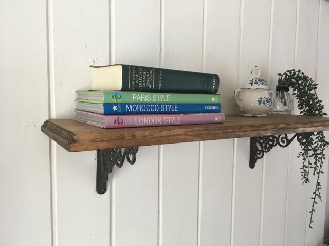 antique【wall shelf】シャビー　ブラケット　飾り棚　欅　無垢材 antique【wall shelf】シャビー ブラケット 飾り棚 欅 無垢材