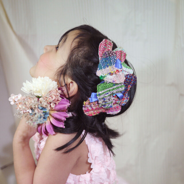 手織り ハートのヘッドドレスの画像1枚目