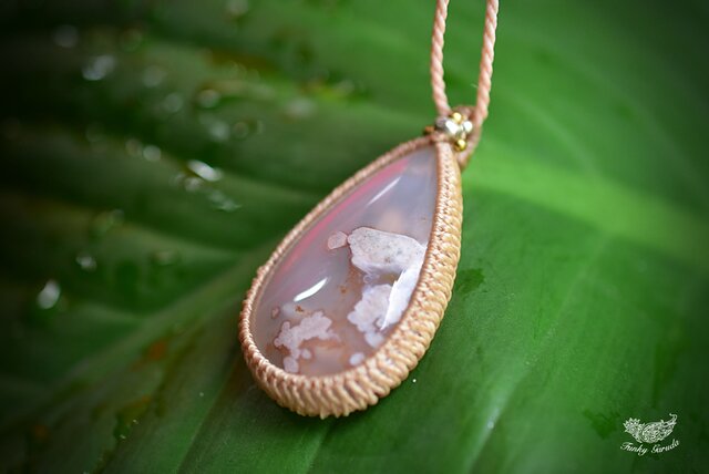 チェリーブロッサムアゲート ✿ 櫻瑪瑙　ペンダントトップ　原石 チェリーブロッサムアゲート （ 桜瑪瑙 ） ペンダント トップ