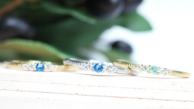 K18 パライバトルマリン ダイヤ リング BZ014BS | iichi 日々の暮らし