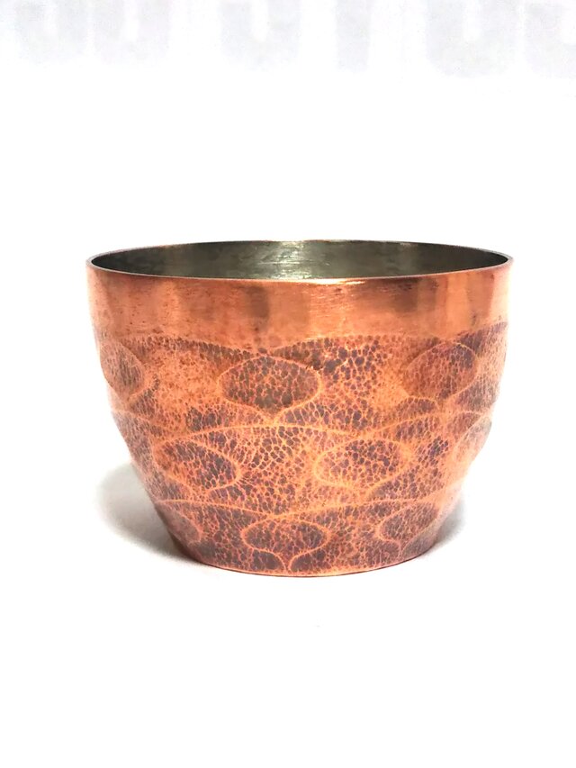 【オーダー制】純銅製　お猪口　桃紋