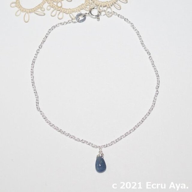 *桔梗*宝石質ブルーサファイアAAAのブレスレット