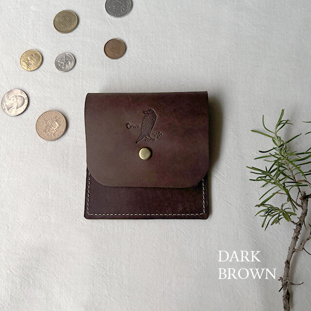 [カラス] スクエアコインケース/2ポケット