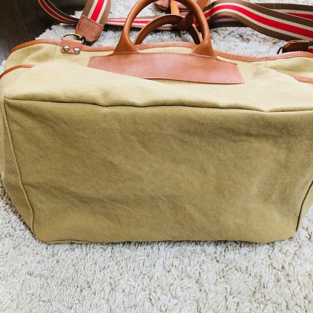 ハンドメイド　トートバッグ 【富士金梅帆布8号】 ハンドメイド トートバッグ【富士金梅帆布8号】 チラ見せが