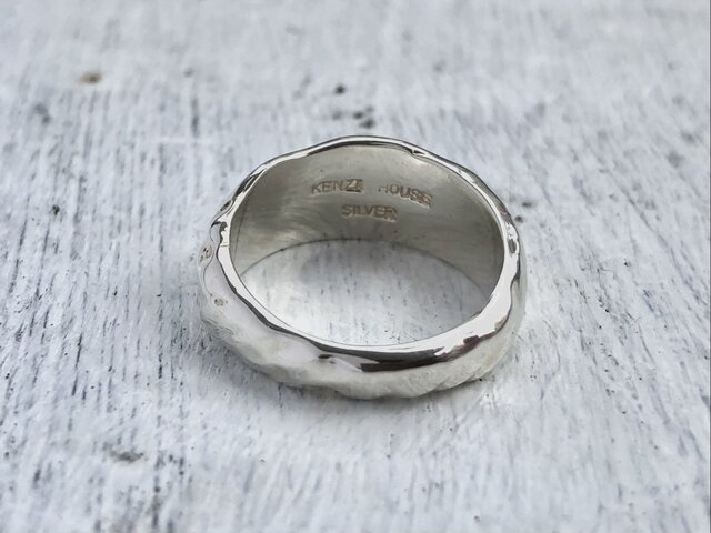 強欲な壺　銀指輪 ステンレス製 ストーン付き フローラルリング ゴールド シルバー