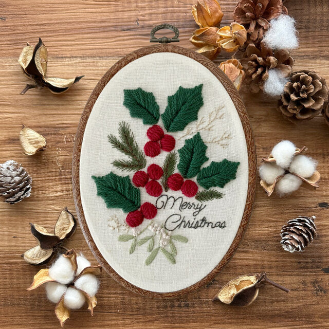 【刺繍キット】クリスマスの刺繍フレーム