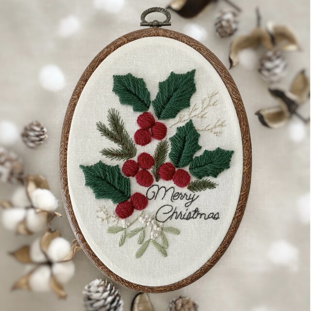 刺繍キット】クリスマスの刺繍フレーム | iichi 日々の暮らしを