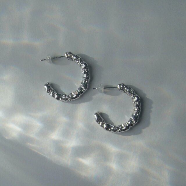 P2_シルバー925フープピアスの画像1枚目