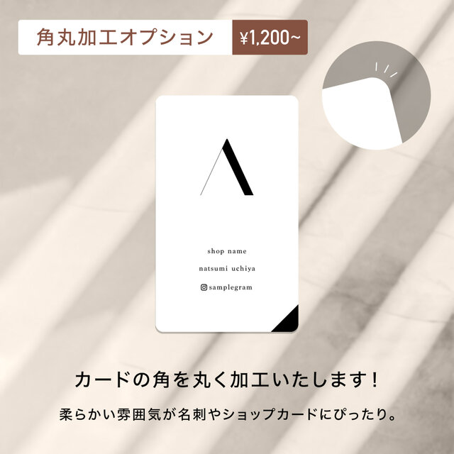 ラインデザイン 名刺・ショップカード作成 100枚セット【meishi001