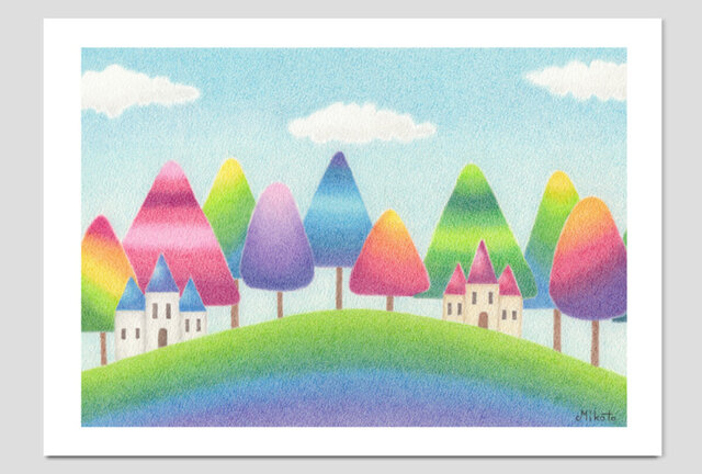 秘密の森(B5サイズ。色鉛筆画。複製画) | iichi 日々の暮らしを