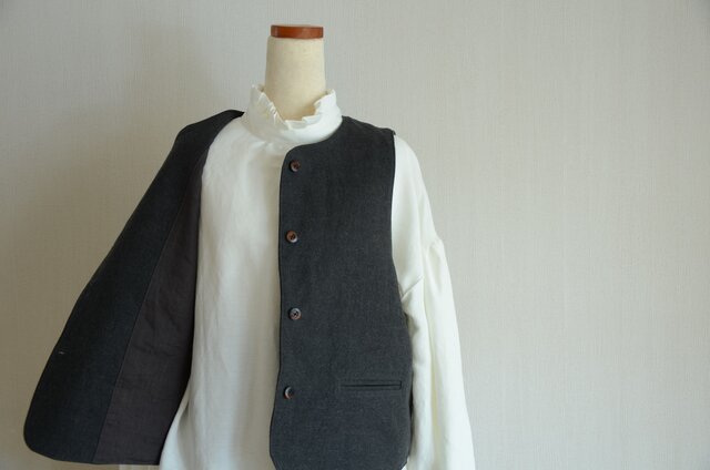 NOMANUAL チャコール　ベスト NOMANUAL チャコール ベスト