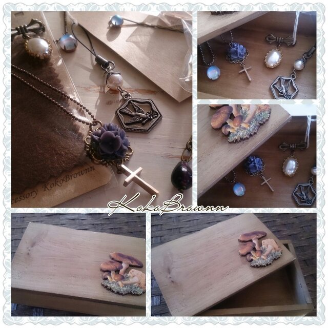 KokoBrownnアクセサリーset キノコBOXの画像1枚目