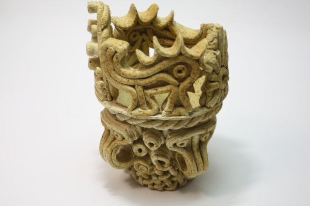 縄文土器型花器 オブジェ(縄文土器) （L054） - 立体物のハンドメイド 