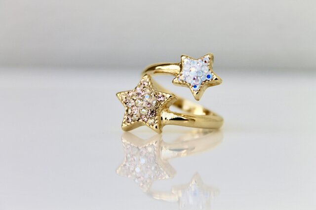 受注制作】再販×② wish upon a star ring （gold） | iichi 日々の