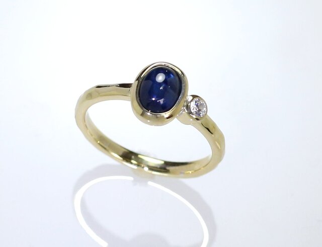 K18 ブルーサファイアリング 1カラット 1ct YG K18YG ブルーサファイアリング 1.21ct | iichi 日々の暮らしを心地よく