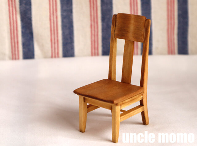 ドール用椅子（色：チェスナット）2020SMR LN.20230422 1/12ミニチュア