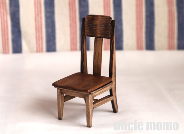 ドール用椅子（色：エボニー）2020SMR LN.20230431 1/12ミニチュア家具