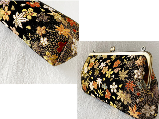 吹き寄せ文様 クラッチバッグ | iichi 日々の暮らしを心地よくする