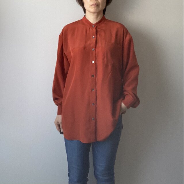 着物リメイクブラウス 赤 | iichi ハンドメイド・クラフト作品・手仕事品の通販