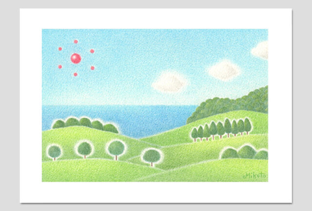 夏の思い出(2Lサイズ。色鉛筆画。複製画) | iichi 日々の暮らしを