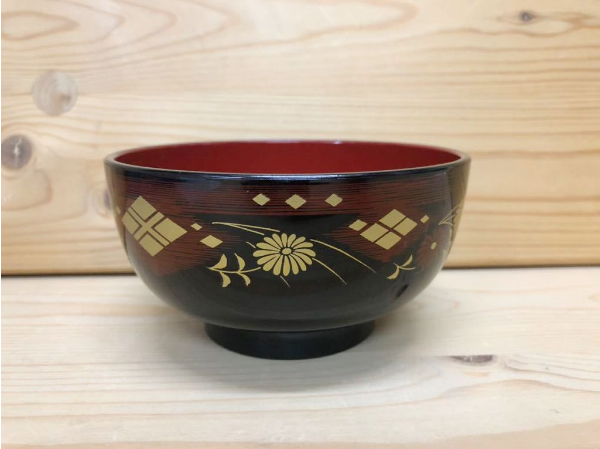 新品】樹脂製金菊散し七宝図汁椀 10個セット 樹脂製/味噌汁椀/ 1個の