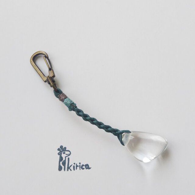 透明なクォーツ お守りキーホルダー(#944)(一点限定)