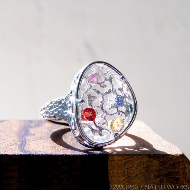サファイア＆クォーツ リング ＊ Sapphire and Quartz Ring m