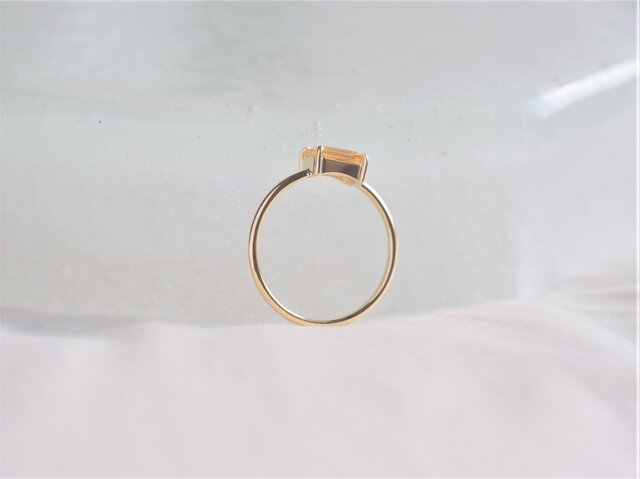 K18セミオーダーリング✶お手持ちの石をシンプルなK18リングにお