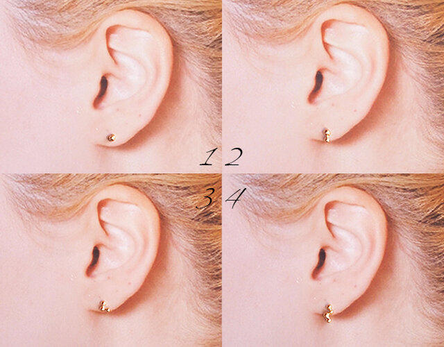 4本セット】普段着のピアス1.2.3.4! スタッドピアス | iichi 日々の