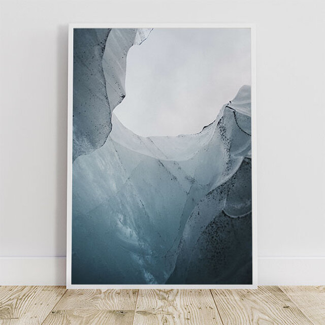 ブルーアイス / アイスランド 氷 ヨーロッパ ポスター 写真 青 自然 A3