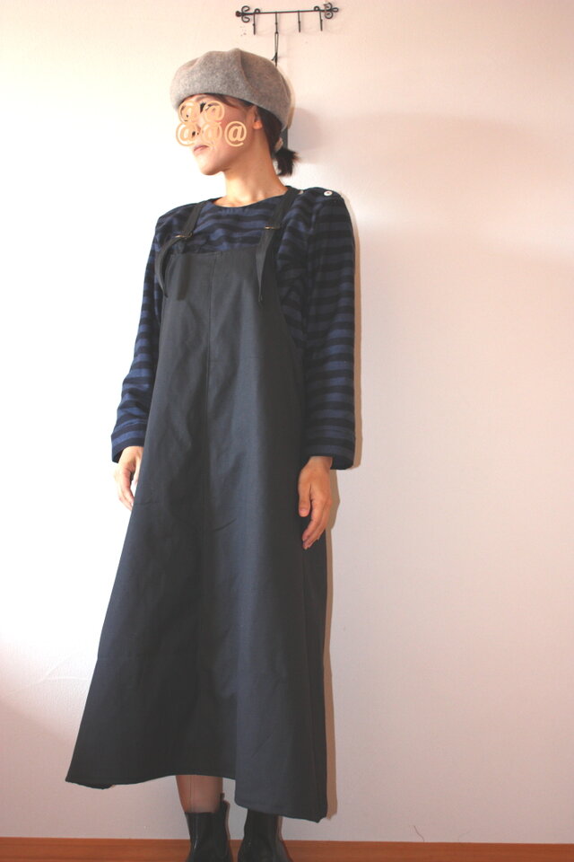 大人のエプロンサロペットワンピース