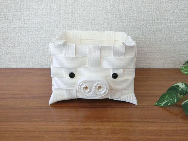 クラフトカゴ 子ブタちゃん 可愛い小物入れ スノーホワイト 白色 Iichi ハンドメイド クラフト作品 手仕事品の通販 クラフトカゴ 子ブタちゃん 可愛い小物入れ スノーホワイト 白色 Iichi ハンドメイド クラフト作品 手仕事品の通販