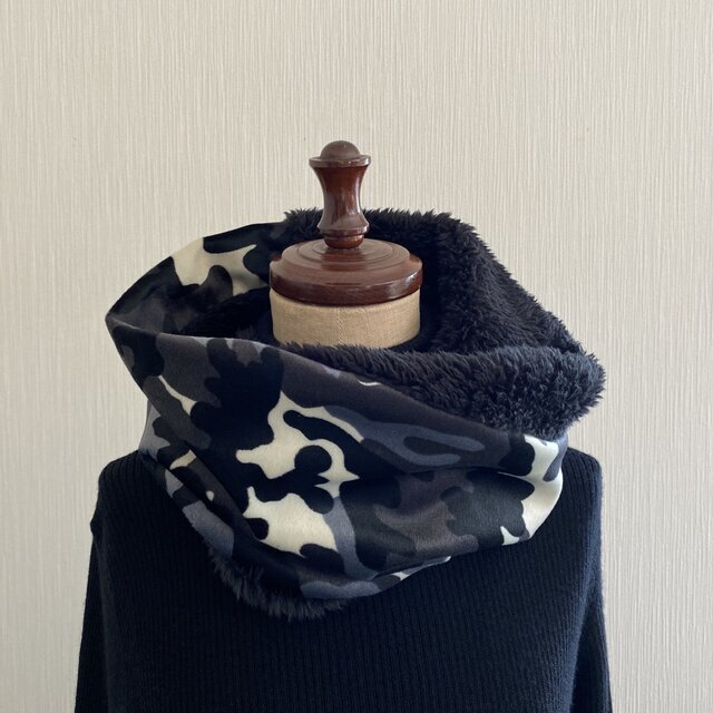 カモフラージュ柄のおしゃれスヌード☆.。.:*・男女兼用フリーサイズ