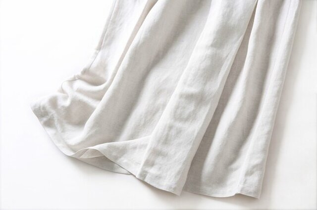 ふわり、ひらり、美しいドレープを描く美形スカート コットンリネンスカート ロングスカート 生成色 210807-4 | iichi
