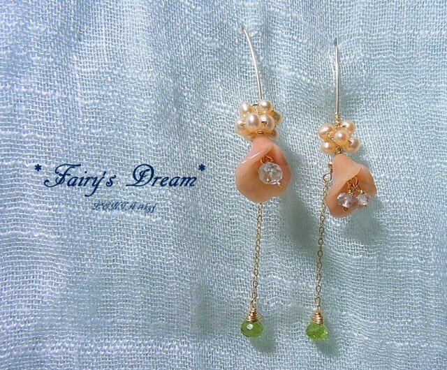 *Fairy's Dream* 14kgfピアスの画像1枚目