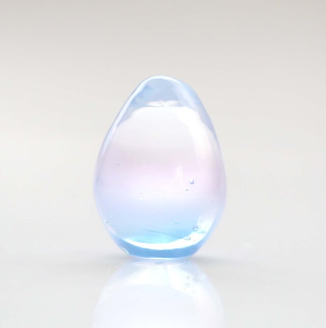 ノグチミエコ☆美品雫型ガラスのオブジェ/ペーパーウェイト