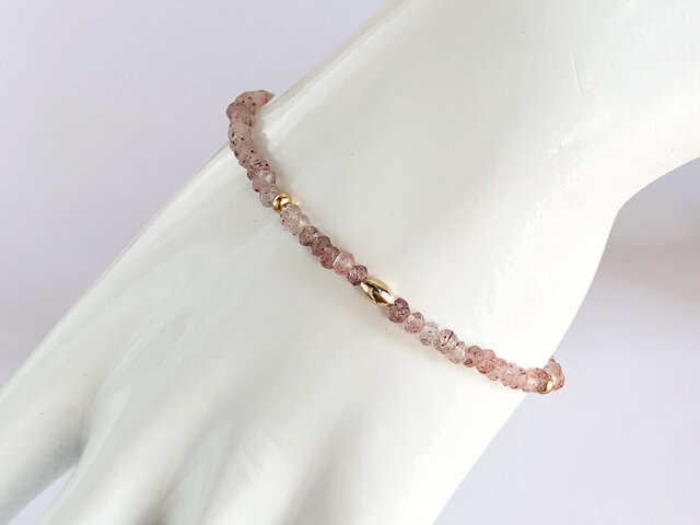 ♦︎希少石♦︎コーネルピン✴︎14kgfブレスレットB163 ♦︎希少石♦︎コーネルピン✴︎14kgfブレスレットB163 14kgf☆一粒