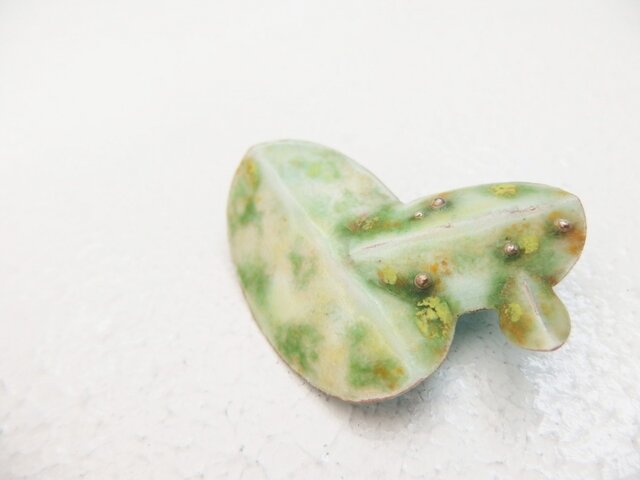 七宝ブローチ Mother Leaf -1の画像1枚目