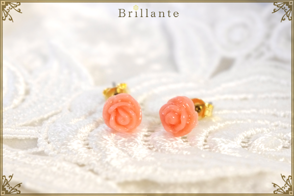 petit rose pierced (apricot)の画像1枚目