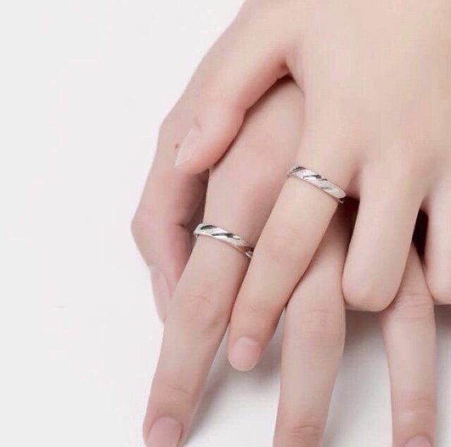 カップルペアリング【セット】 結婚指輪 S 925 シルバー 受注製作 
