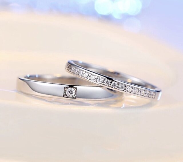 カップルペアリング【セット】 結婚指輪 S 925 シルバー 受注製作 リング カップル | iichi ハンドメイド・クラフト作品・手仕事品の通販
