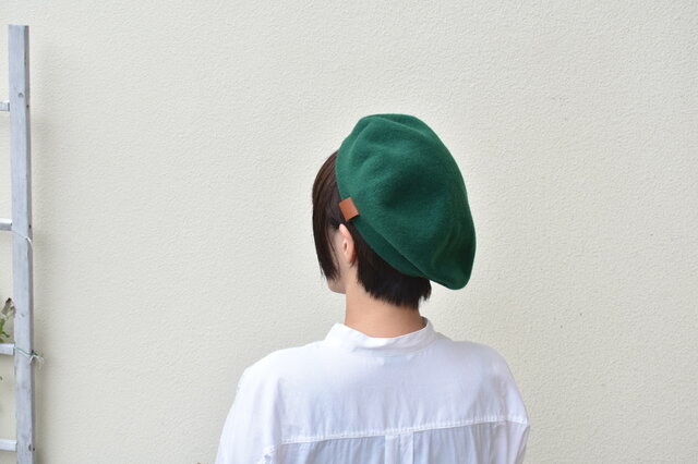チェコ産 100%ウール ベレー帽 みどり | iichi 日々の暮らしを