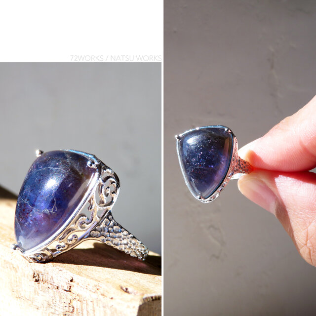 ブラッドショット アイオライト リング / Iolite Ring