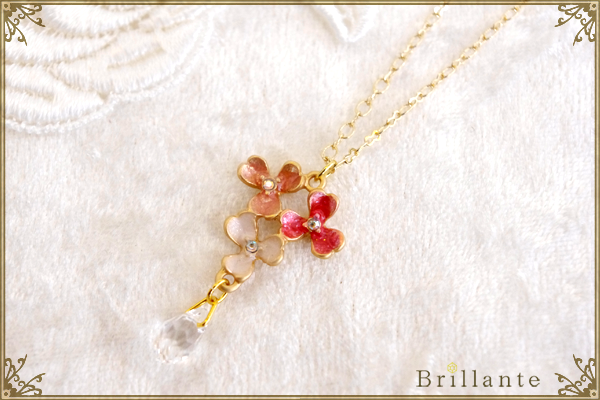 thaleia necklace(pink)の画像1枚目