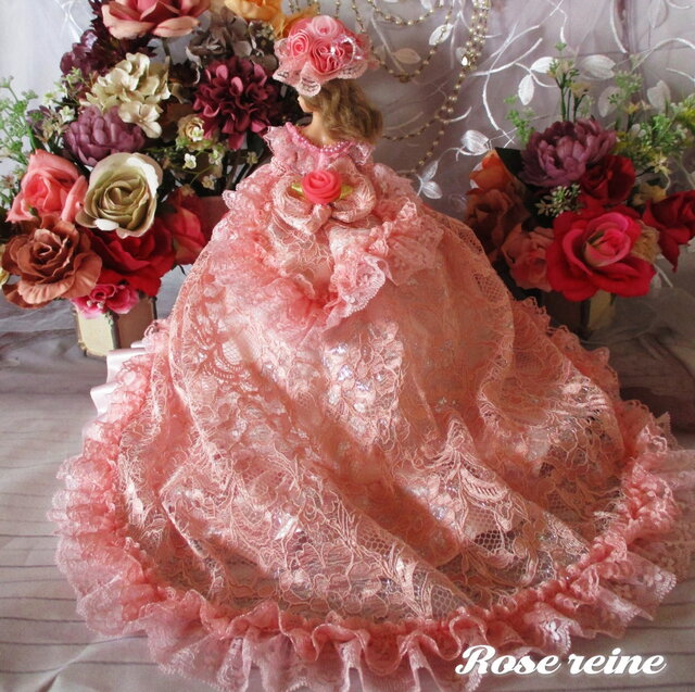 Nfページ ベルサイユの薔薇 ブリリアントローズのロングトレーンドレス ベルサイユの薔薇 夢見る王妃 コーラルピンクシンフォニー魅惑のロング